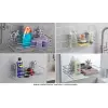 Vantuzlu Dikdörtgen Banyo Rafı Krom