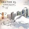 Vector XL Mat Dolma Kalem, Gümüş-Mavi, M, Mavi
