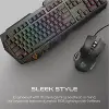 Vendetta kablolu oyun klavyesi ve fare, Rainbow arka plan aydınlatması, 104 tuş, programlanabilir makro tuşu, 12 kısa tuş tuş, 26 tuş gölgeleme önleyici, 6 tuşlu fare, 3200 DPI