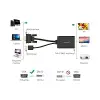 VGA USB to DVI-D 24+1 Dişi Görüntü Aktarma Kablosu