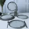Vintage Mist Skackable Servis Tabağı 27 Cm 6 Adet 21778