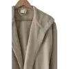 Waffle Unisex Pamuklu Pike Bornoz Bej