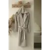 Waffle Unisex Pamuklu Pike Bornoz Bej