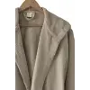 Waffle Unisex Pamuklu Pike Bornoz Bej