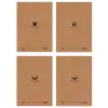 Wings Journal 4lü Kareli A5 Defter Seti - Kraft Kapak