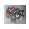 Wooden Serisi Dikey Kendinden Yapışkanlı Kapı Numarası 1