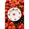 x Bengi Kurtcebe Pomodoro Stoneware 4lü Yemek Tabağı Seti 23 cm