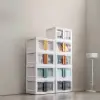 X-Large Ebatlı, Üst Üste İstiflenebilir, Katlanabilir Tekli Dolap, Beyaz Kulplu