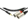 Y-Kablo Siyah 3m Mini Trs Jack - 2x Xlr Erkek