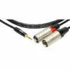 Y-Kablo Siyah 3m Mini Trs Jack - 2x Xlr Erkek
