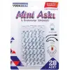 Yapışkanlı Şeffaf Plastik Mini Askı 20 Adetli Set
