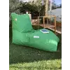 Yeşil daybed armut koltuk