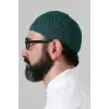 Yeşil Örme Esnek Orlon Namaz Takke