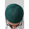 Yeşil Örme Esnek Orlon Namaz Takke