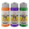 Yeşil, Turuncu Parmak Boyası 3lü Set 3x60 ml, Mor
