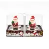 Yılbaşı Temalı Noel Baba Figürlü Mum Seti, 4lü, Yılbaşı Mumu ve Sofra Süsleme