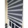 Zebra Stor Perde Organze Siyah Kırçıl Etek Dilimli STB904