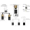 Zena 2’li Siyah Plafonyer