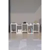 Zero Dekoratif Kitaplık Beyaz