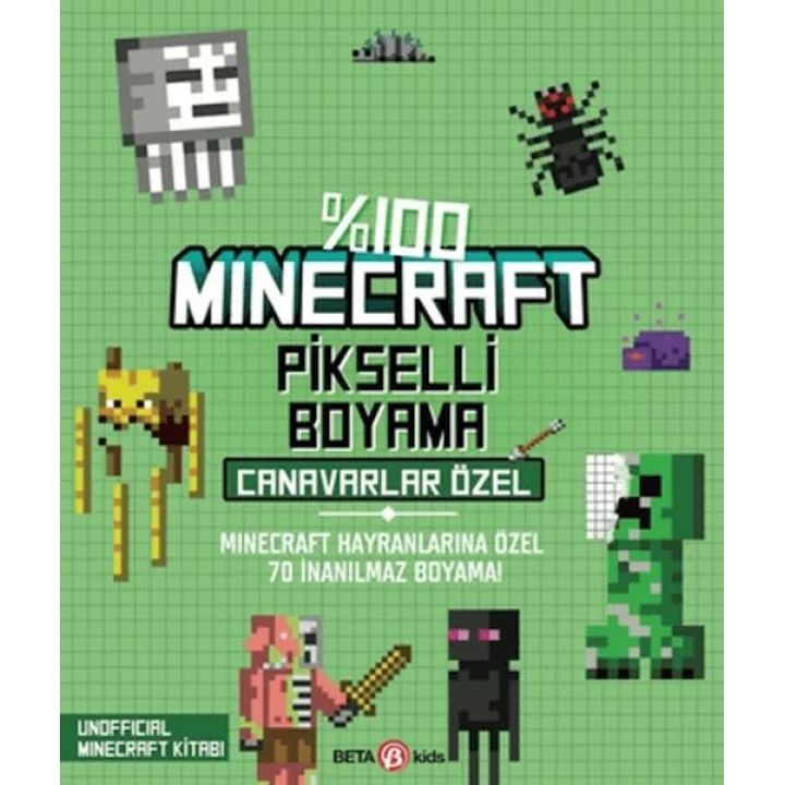 %100 Minecraft Pikselli Boyama - Canavarlar Özel