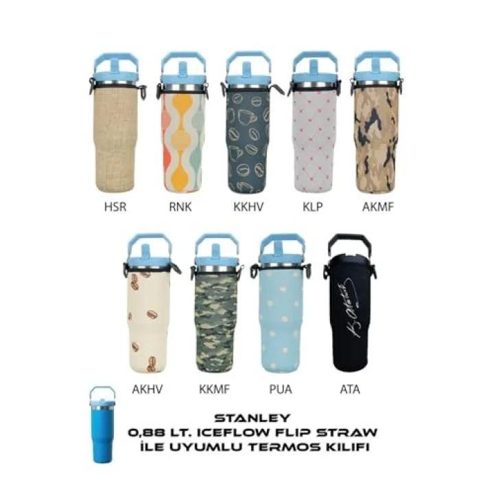 0.88 Lt. Iceflow Flip Straw Stanleye Uyumlu Omuz Askılı Termos Kılıfı