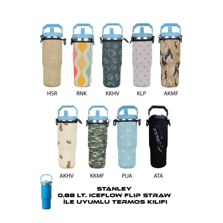 0.88 Lt. Iceflow Flip Straw Stanleye Uyumlu Omuz Askılı Termos Kılıfı