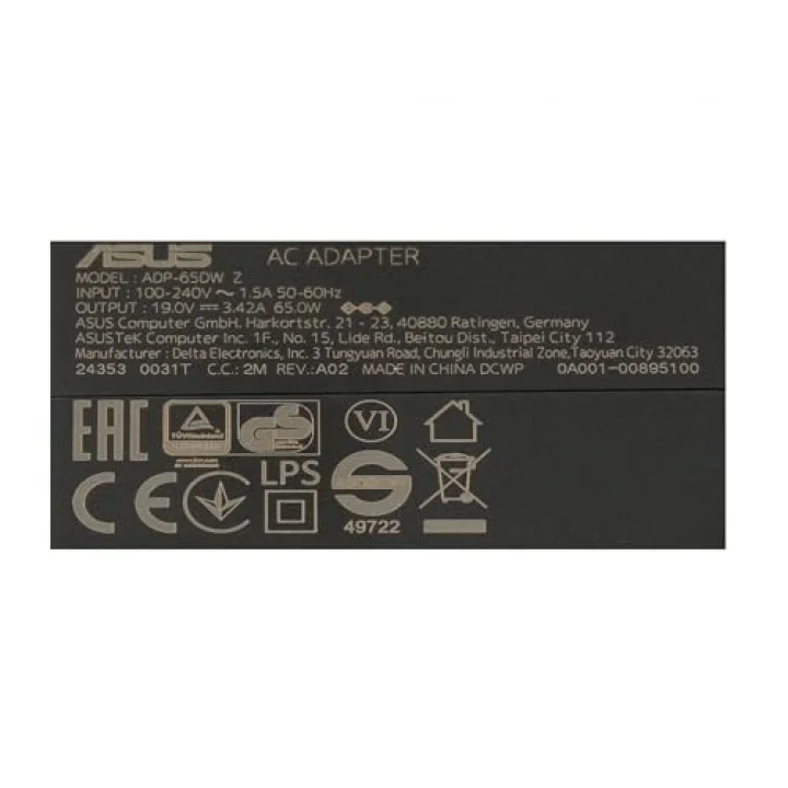 0A001-00441200 orijinal şarj cihazı 65 Watt EU duvar fişi