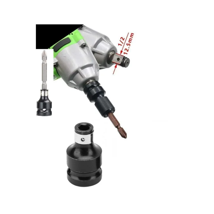 1/2 Matkap Chuck Mandrenli Adaptör Somun Sökme Makinesini Hex Bits Uç Dönüştürme Aparatı