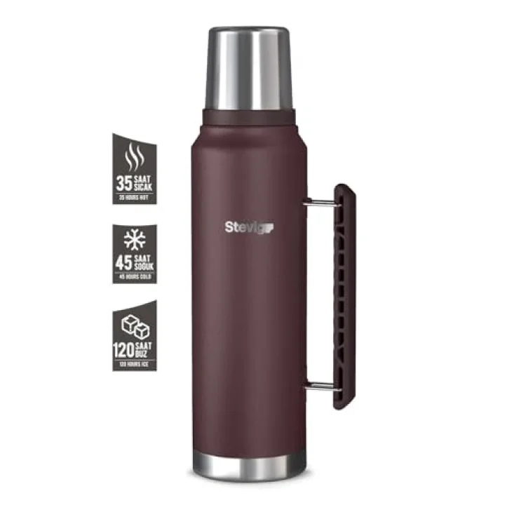 1 Camper Klasik Kulplu Sızdırmaz Çelik Termos 1.2 LT Dark Plum ST-258