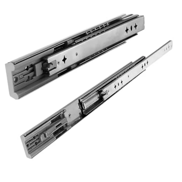(1 Çift) Frenli Teleskopik Çekmece Rayı Bilyalı Dolap Çekmecesi Ray Metal En 4.3 cm Uzunluk 35 cm