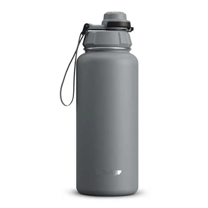 1 Hand Leak-Proof Sızdırmaz Çelik Termos 1000 Ml Grey ST-214