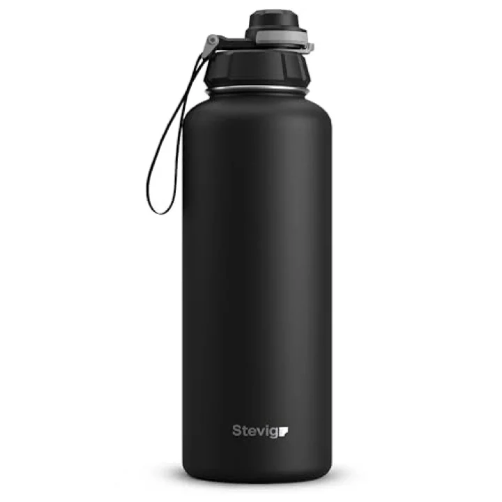 1 Hand Leak-Proof Sızdırmaz Çelik Termos 1500 Mililitre Black ST-235