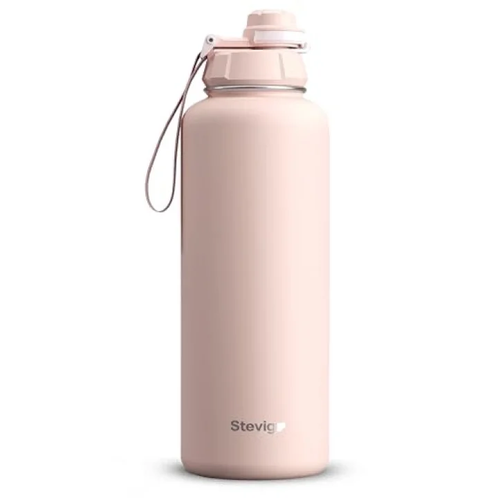 1 Hand Leak-Proof Sızdırmaz Çelik Termos 1500 ML Icy Pink ST-255