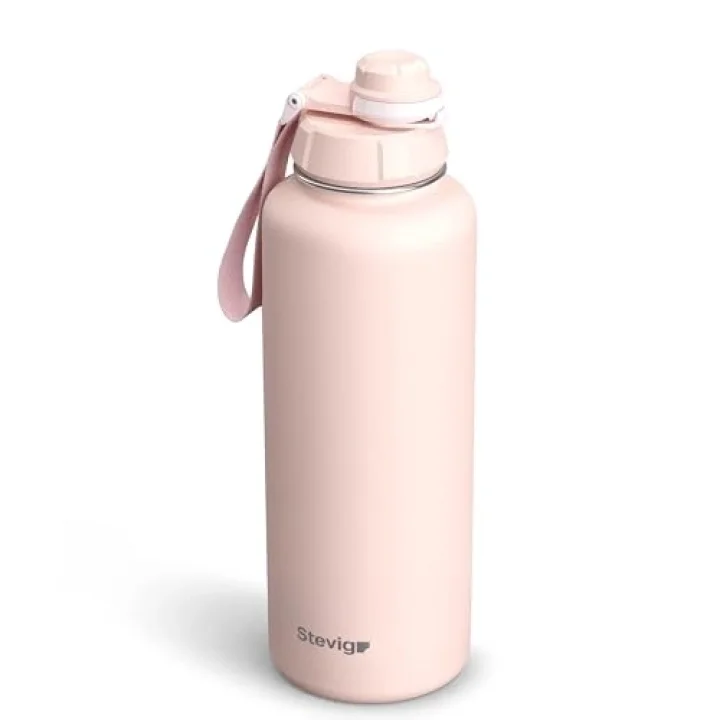 1 Hand Leak-Proof Sızdırmaz Çelik Termos 1500 ML Icy Pink ST-255