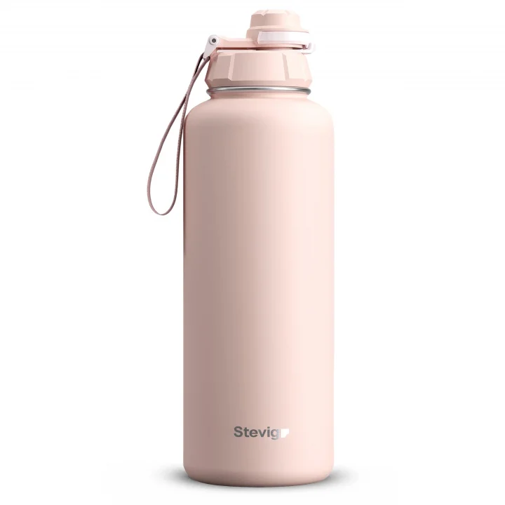 1 Hand Leak-Proof Sızdırmaz Çelik Termos 1500 ML Icy Pink ST-255