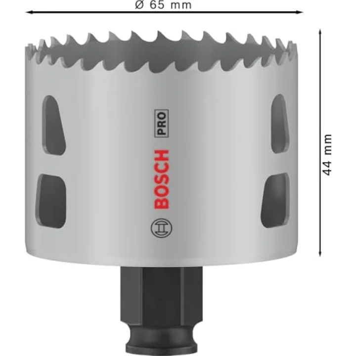 1 x PRO Multi Material Power Change Plus delik testeresi (yumuşak ahşap, alçıpan duvar için, Ø 65 mm, profesyonel aksesuar, matkap/tornavida için)