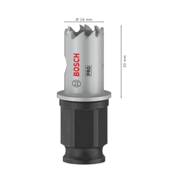1 x Pro Sheet Metal Power Change Plus Delikli Testere (Paslanmaz Çelik Levhalar, Çelik Levhalar, Ø 16 mm, Profesyonel Aksesuar Döner Matkap/Sürücü)