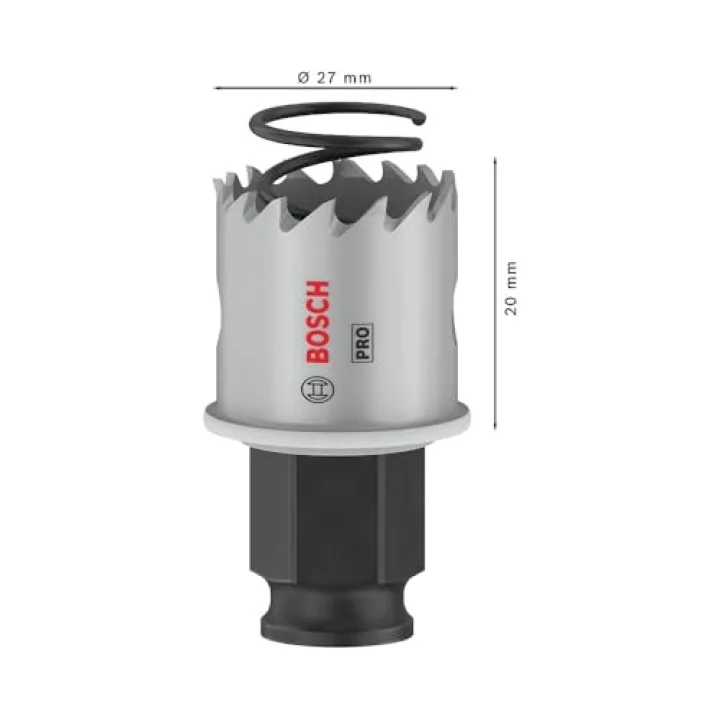 1 x Pro Sheet Metal Power Change Plus Delikli Testere (Paslanmaz Çelik Levhalar, Çelik Levhalar, Ø 27 mm, Profesyonel Aksesuar Döner Matkap/Sürücü)