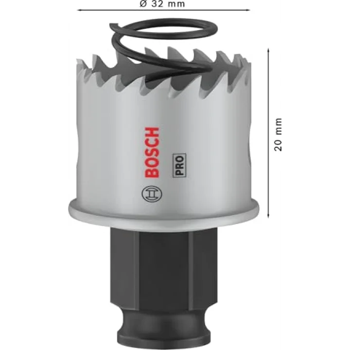 1 x Pro Sheet Metal Power Change Plus Delikli Testere (Paslanmaz Çelik Levhalar, Çelik Levhalar, Ø 32 mm, Profesyonel Aksesuar Döner Matkap/Sürücü)