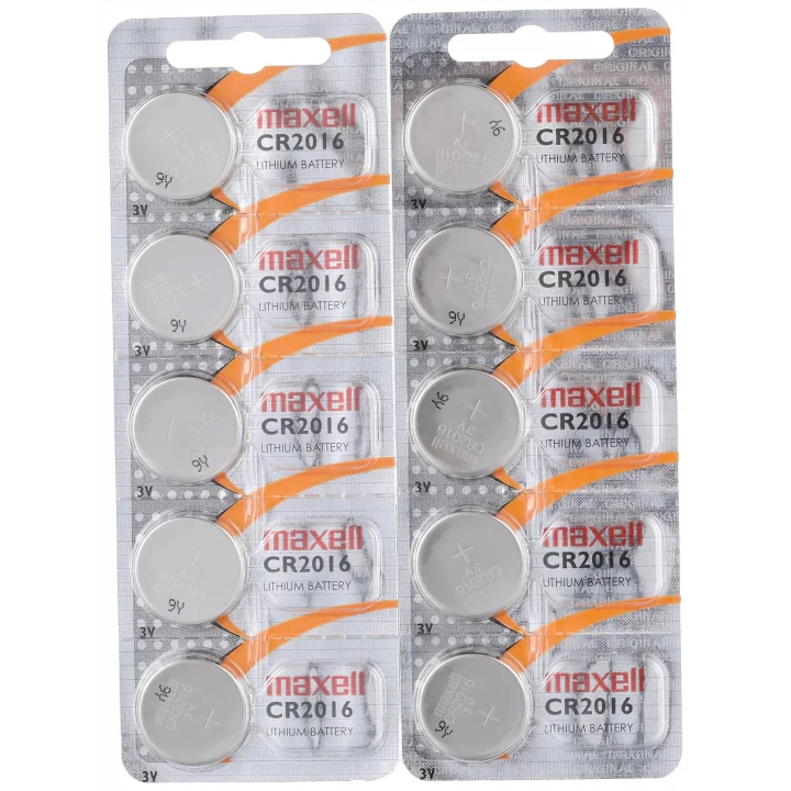 10 adet CR2016 pil (Lityum düğme pil 3V pil 2 x 5li paket düğme pil)