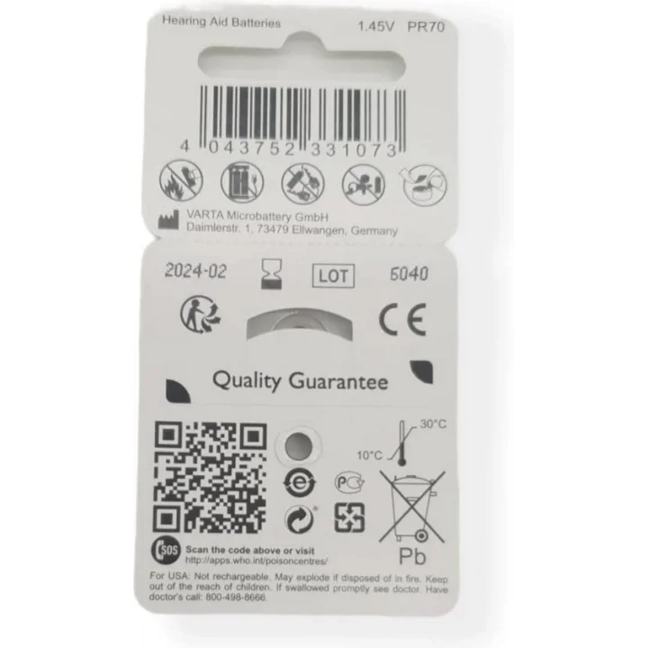 10 Numara İşitme Cihazı Pili (10 Paket)