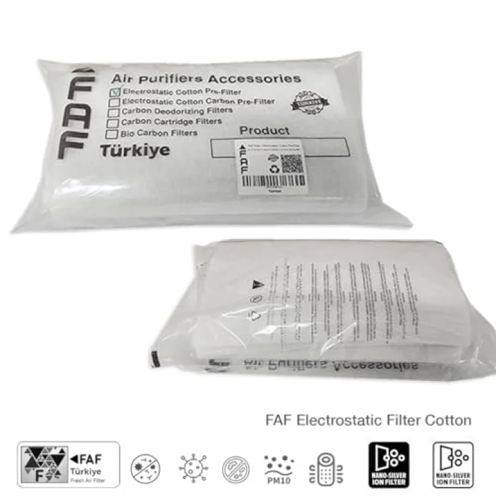 10 Pcs Electrostatic Dust Trap Pre-filter For Bosh Purifier Serisi Hava Temizleyici Filtre Üstü Elektrostatik Toz Tutucu Koruyucu ( 6000)