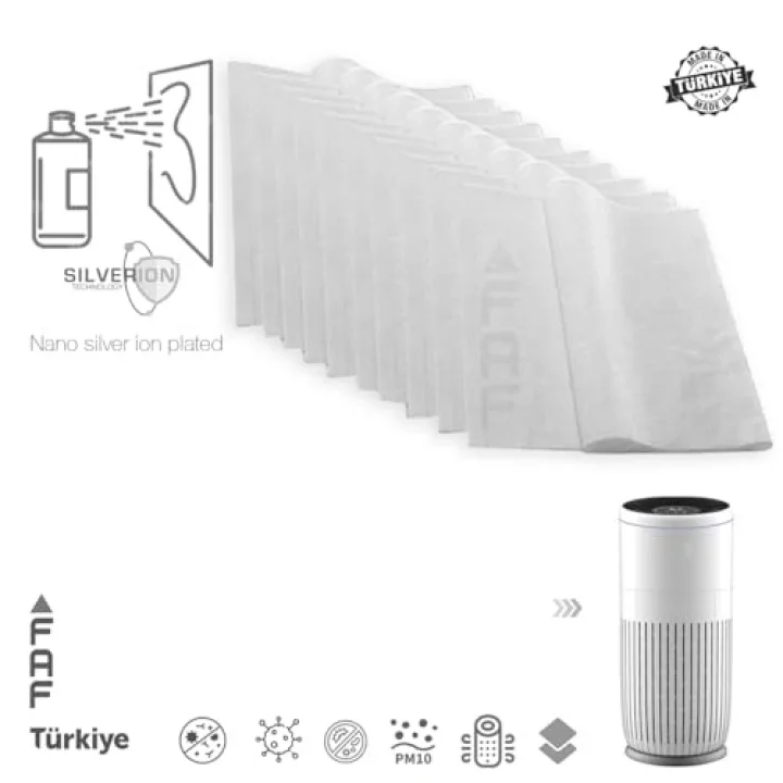 10 Pcs Electrostatic Dust Trap Pre-filter For Bosh Purifier Serisi Hava Temizleyici Filtre Üstü Elektrostatik Toz Tutucu Koruyucu ( 6000)