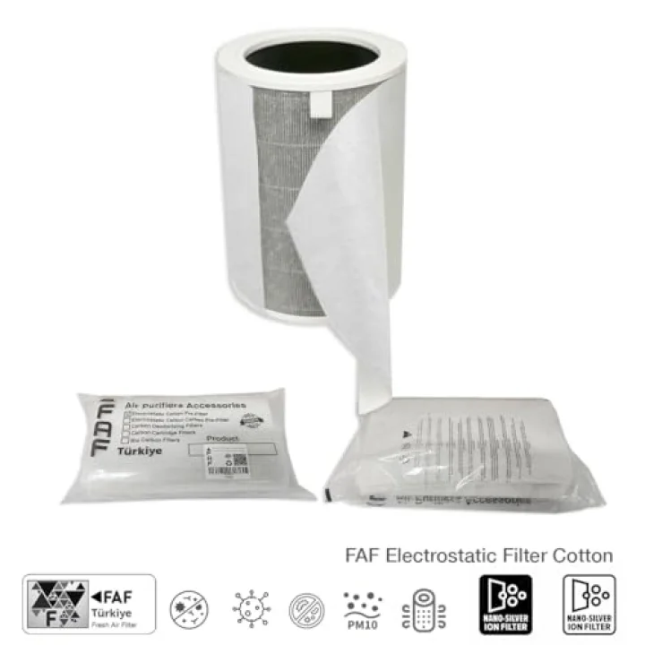 10 Pcs Electrostatic Dust Trap Pre-filter For Bosh Purifier Serisi Hava Temizleyici Filtre Üstü Elektrostatik Toz Tutucu Koruyucu ( 6000)
