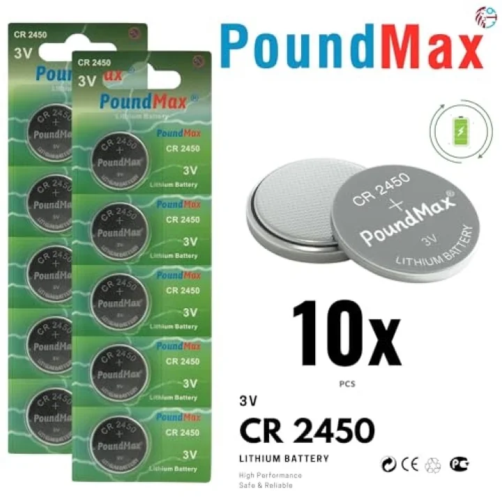 10 x 2450 CR2450 DL2450 3V Lityum Madeni Para Pilleri