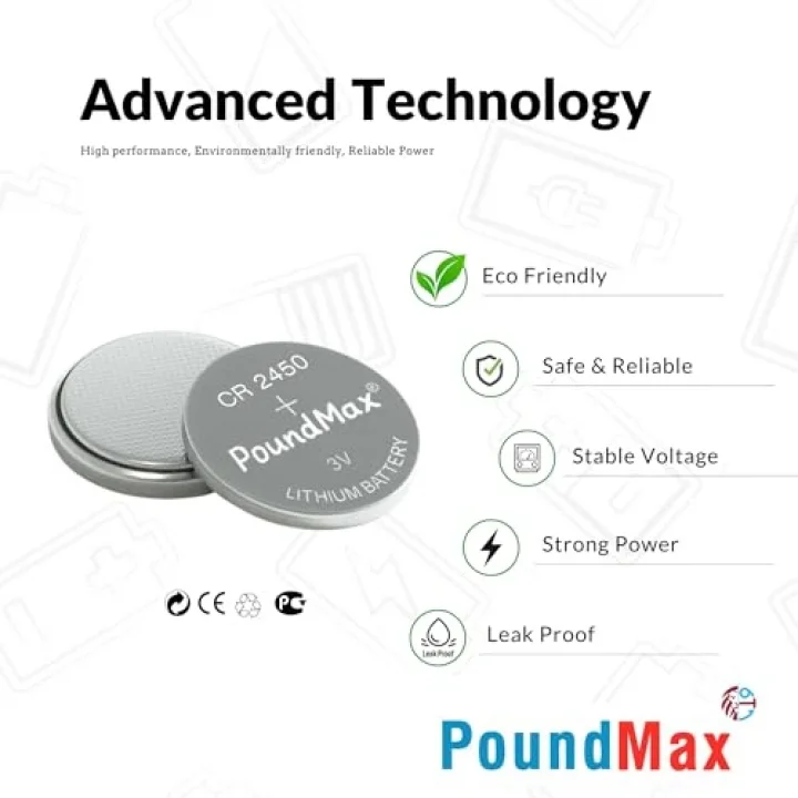 10 x 2450 CR2450 DL2450 3V Lityum Madeni Para Pilleri