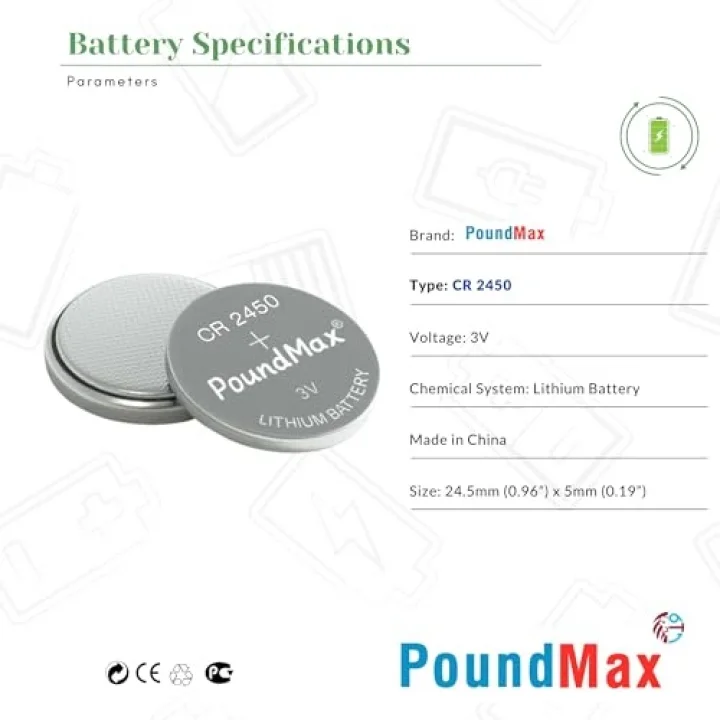 10 x 2450 CR2450 DL2450 3V Lityum Madeni Para Pilleri