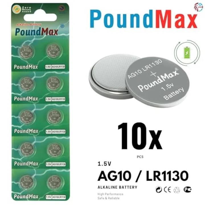 10 X AG10, LR54,1,5V Alkalin Düğme Pil
