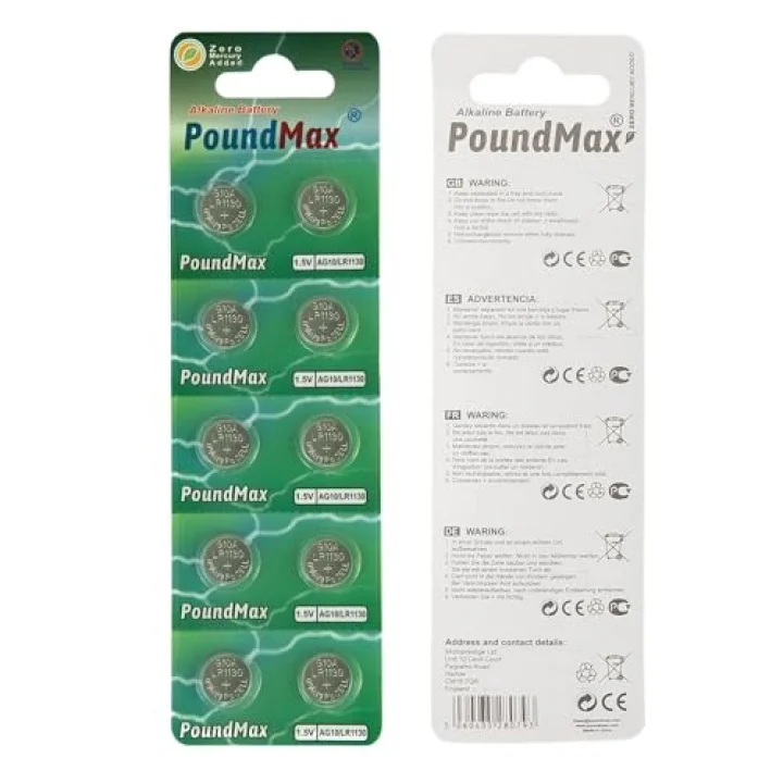 10 X AG10, LR54,1,5V Alkalin Düğme Pil