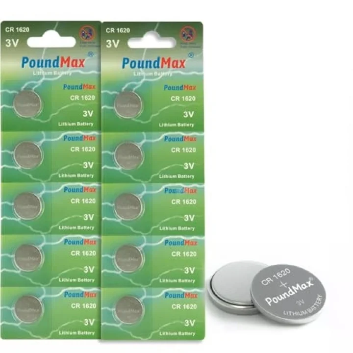 10 x PoundMax 1620 CR1620 DL1620 3V Lityum Madeni Para Pilleri